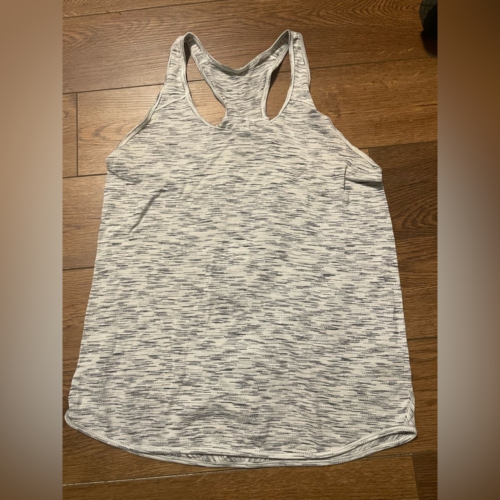 Lululemon Essential Racerback Pleated Tank Top Heather Gray